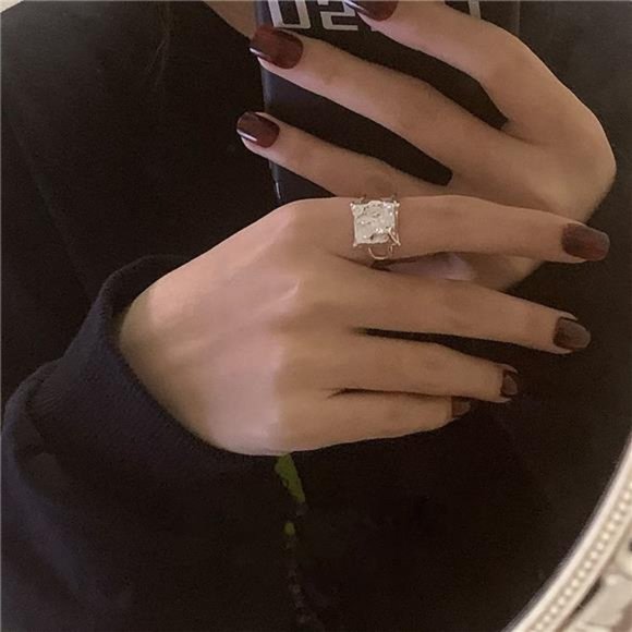 Hammered 925 Sterling Silver Handmade Rings Statement Gemstone - Picture 6 of 7